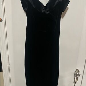 Elegant Black Velvet Dress